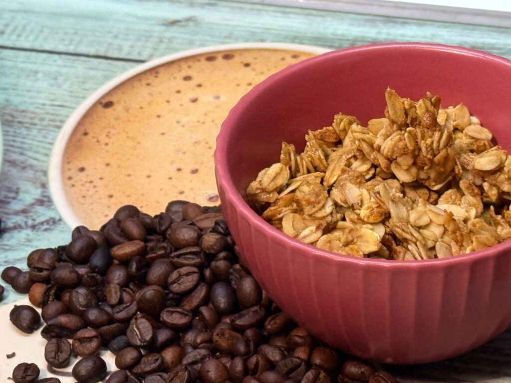 fehérjedús protein granola kávéval - recept házilag